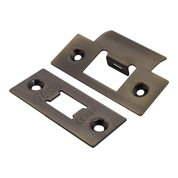 ZLAP01FB • Square Forend & Striker • Bronzed • For Zoo Hardware Tubular Latch