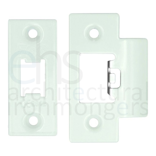 ZLAP01-PCW  Square Forend & Striker  White  For Zoo Hardware Tubular Latch