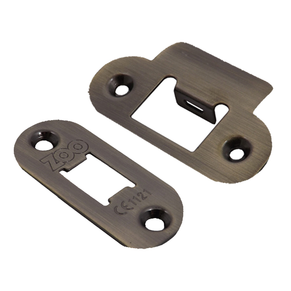 ZLAP01RFB • Radiused Forend & Striker • Bronzed • For Zoo Hardware Tubular Latch