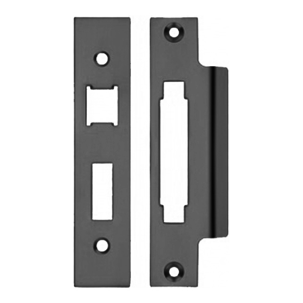 ZLAP10BPCB • Square Forend & Striker • Unbranded • Black • For Zoo Hardware Sash & Bath Locks