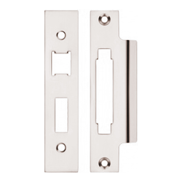 ZLAP10BPN  Square Forend & Striker  Unbranded  Polished Nickel  For Zoo Hardware Sash & Bath Locks