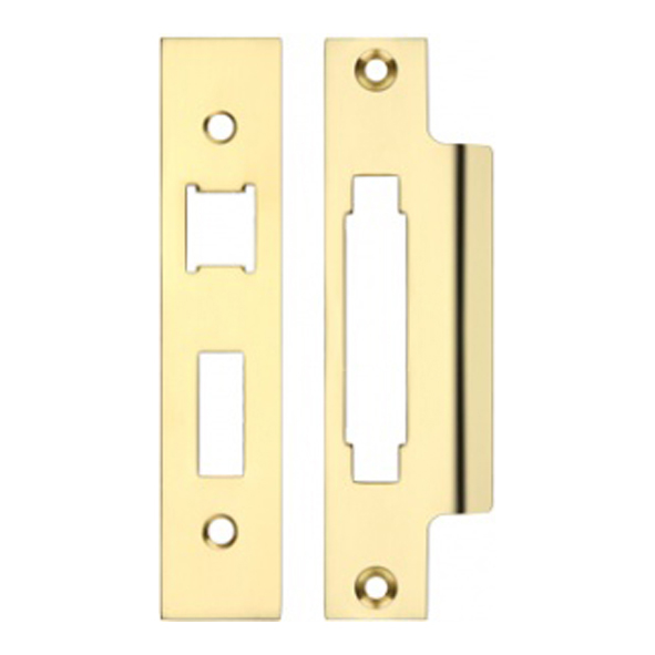 ZLAP10PVD  Square Forend & Striker  PVD Brass  For Zoo Hardware Sash & Bath Locks