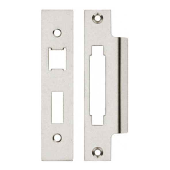 ZLAP10BSC  Square Forend & Striker  Unbranded  Satin Chrome  For Zoo Hardware Sash & Bath Locks