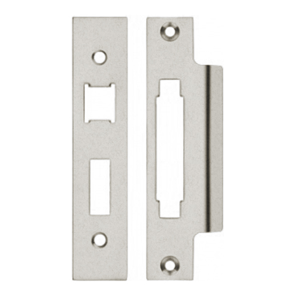 ZLAP10SS • Square Forend & Striker • Satin Stainless • For Zoo Hardware Sash & Bath Locks