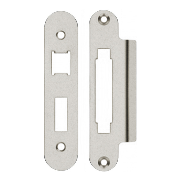 ZLAP10RSS  Radiused Forend & Striker  Satin Stainless  For Zoo Hardware Sash & Bath Locks