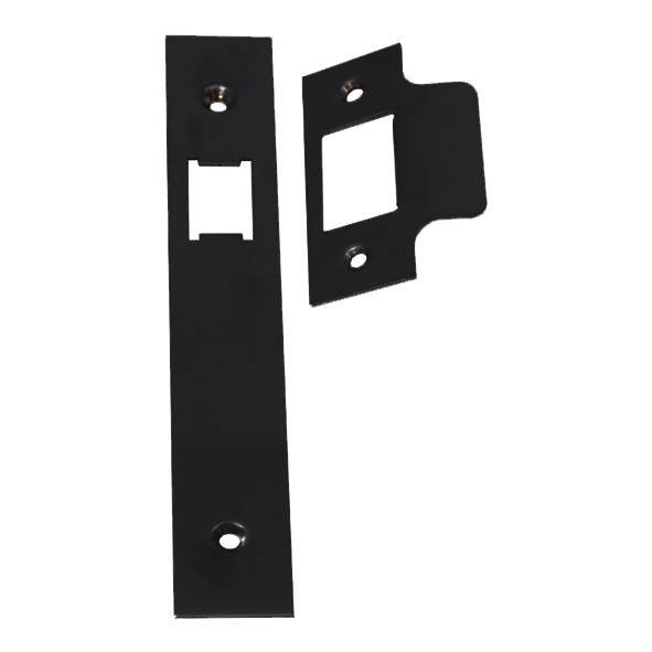 ZLAP12BPCB • Square Forend & Striker • Unbranded • Black • For Zoo Hardware Upright Latch