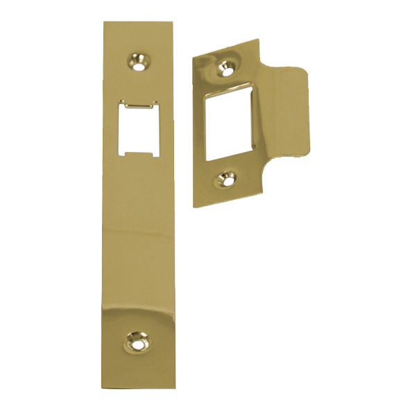 ZLAP12BPBUL • Square Forend & Striker • Unbranded • Unlacquered Brass • For Zoo Hardware Upright Latch