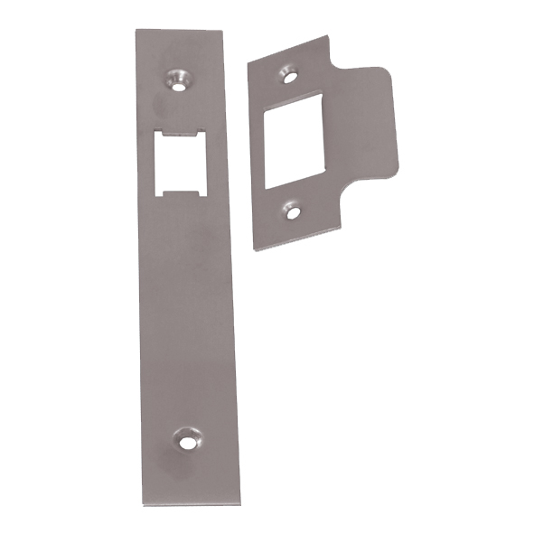 ZLAP12BSN • Square Forend & Striker • Unbranded • Satin Nickel • For Zoo Hardware Upright Latch