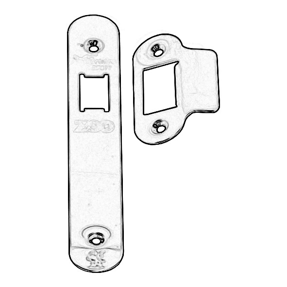 ZLAP12R-ETB  Radiused Forend & Striker  PVD Gold  For Zoo Hardware Upright Latch