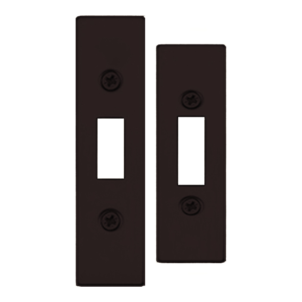 ZLAP14BPCB  Square Forend & Striker  Unbranded  Black  For Zoo Hardware Square Case Deadbolt