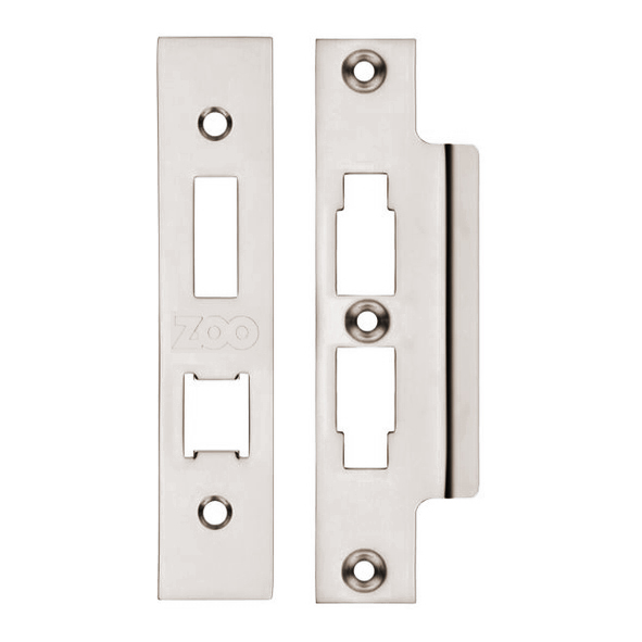 ZLAP16PVDN • Square Forend & Striker • Polished Nickel • Square • For Contract Horizontal Sash & Bath Locks