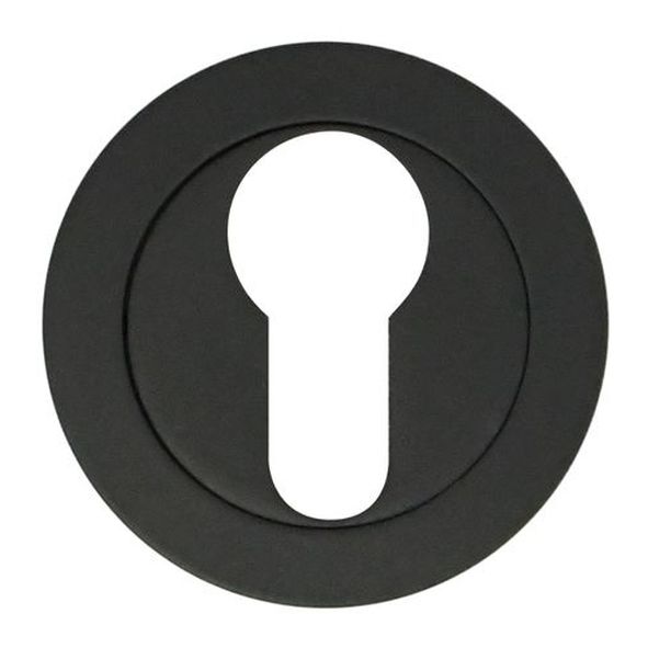 ZPA001-MB • Matt Black • Zoo Hardware Aluminium Euro Cylinder Escutcheon