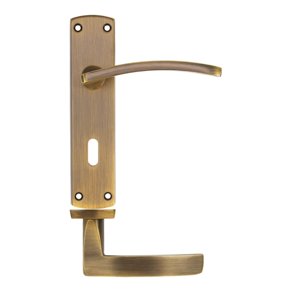 ZPA031-AB  Standard Lock [57mm]  Antique Brass  Zoo Hardware Aluminium Toledo Levers On Round Roses