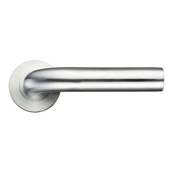 ZPS070SS  Satin Stainless  Zoo Hardware Grade 304 22mm  Straight Levers With Screw On Round Roses