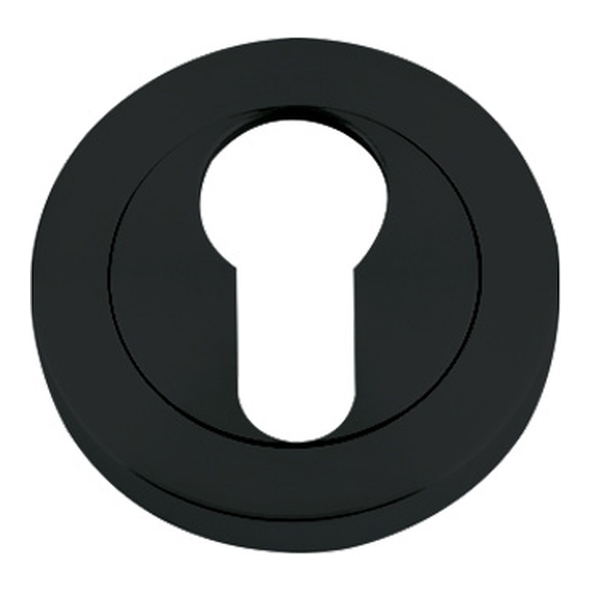 ZPZ001-OMB  Oscuro Matt Black  Zoo Hardware Designer Zinc Euro Cylinder Escutcheon