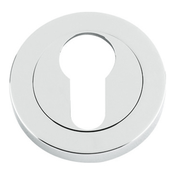 ZPZ001PN • Polished Nickel • Zoo Hardware Designer Zinc Euro Cylinder Escutcheon