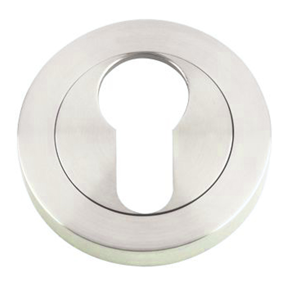 ZPZ001SN  Satin Nickel  Zoo Hardware Designer Zinc Euro Cylinder Escutcheon