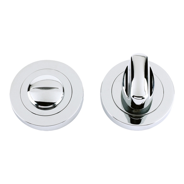 ZPZ004CP • Polished Chrome • Zoo Hardware Designer Zinc Bathroom Turn With Release