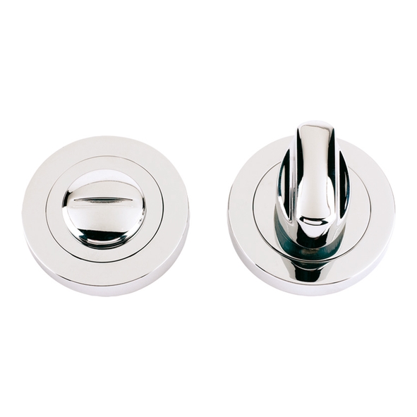 ZPZ004PN • Polished Nickel • Zoo Hardware Designer Zinc Bathroom Turn With Release