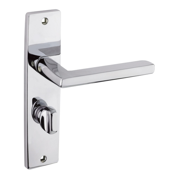 ZPZ073CP • Bathroom [57mm] • Polished Chrome • Zoo Hardware Designer Zinc Venice Levers On Backplates