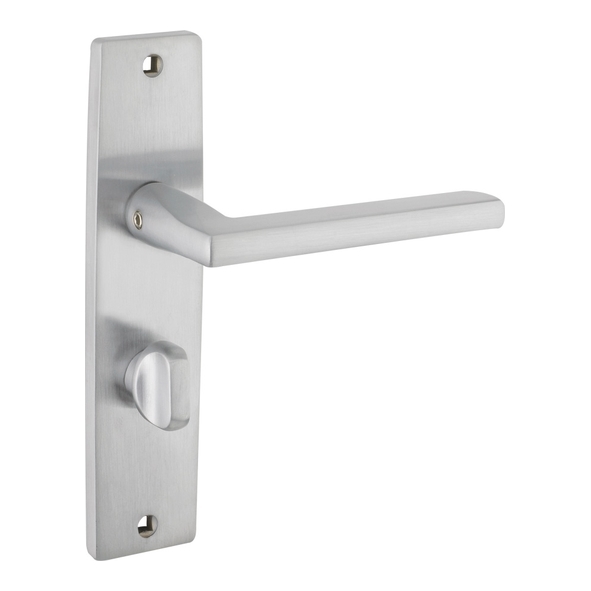 ZPZ073SC • Bathroom [57mm] • Satin Chrome • Zoo Hardware Designer Zinc Venice Levers On Backplates