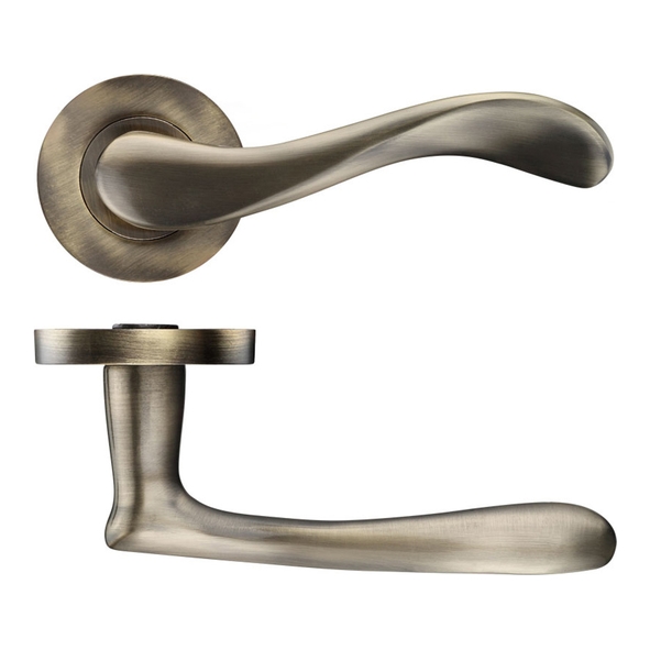 ZPZ230FB • Florentine Bronze • Zoo Hardware Designer Zinc Asti Levers On Round Roses