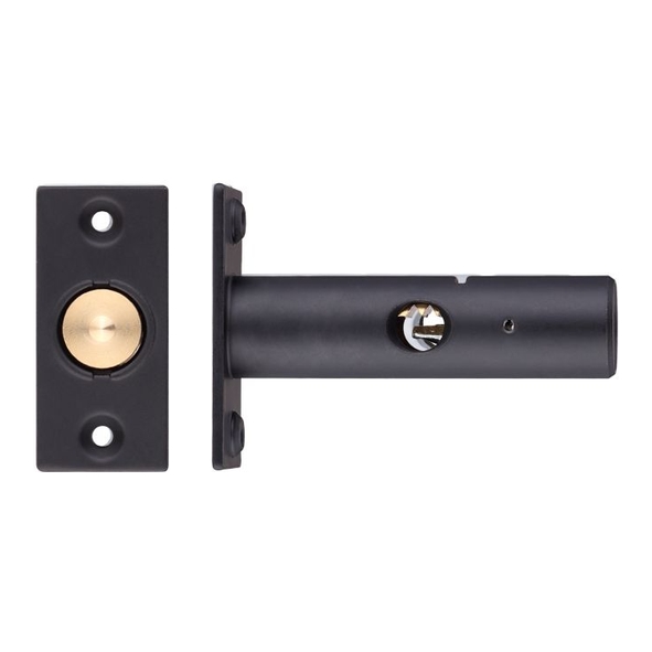 ZRB02PCB  61mm [32mm]  Black  Zoo Hardware Door Security Rack Bolt