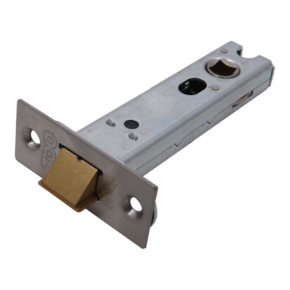 ZTLKA102  102mm [082mm]  Satin Stainless  Square  Zoo Hardware Tubular Latch