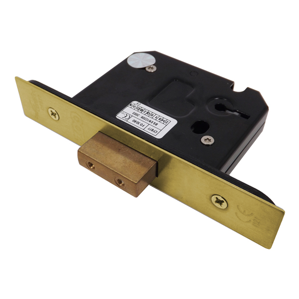 ZUKD364PVD • 065mm [044mm] • PVD Brass • Zoo Hardware 3 Lever Deadlock