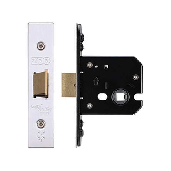 ZUKF64SS • 064mm [044mm] • Satin Stainless • Square • Zoo Hardware Compact Latch