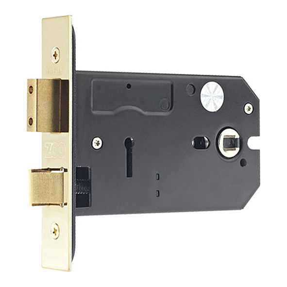 ZUKH3127PVD • 127mm [101 / 038mm] • PVD Brass • Zoo Hardware Horizontal 3 Lever Sashlock