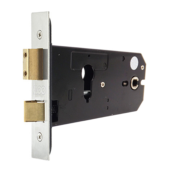 ZUKH152EPSS  152mm [127 / 051mm]  Satin Stainless  Zoo Hardware Horizontal Euro Cylinder Sashlock