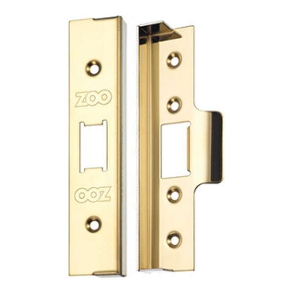 ZUKR04PVD • Rebate Set • 13mm • Brassed • For Zoo Hardware Compact Latch