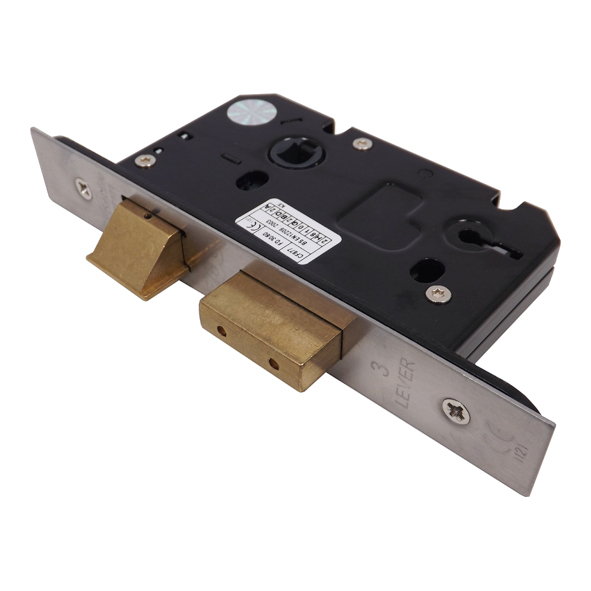 ZUKS364SS  065mm [044mm]  Satin Stainless  Zoo Hardware 3 Lever Sashlock