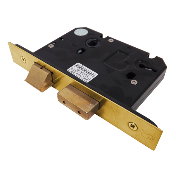 ZUKS376PVD  076mm [057mm]  PVD Brass  Zoo Hardware 3 Lever Sashlock