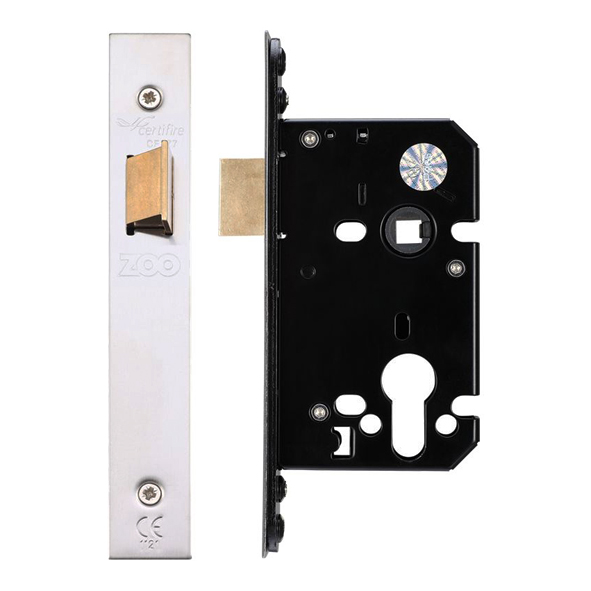 ZUKU64SS • 065mm [044mm] • Satin Stainless • Zoo Hardware Upright Mortice Latch