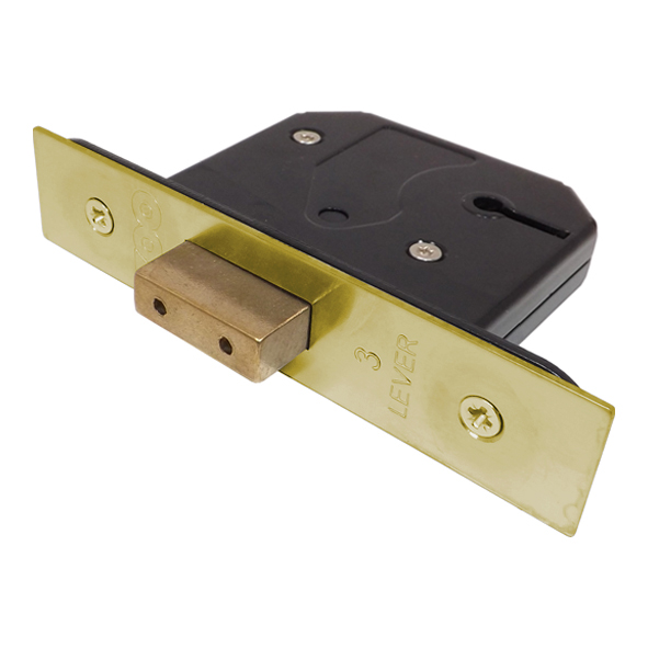 ZURD364PVD  064mm [044mm]  PVD Brass  Zoo Hardware Retro Fit 3 Lever Deadlock [Union 2177]