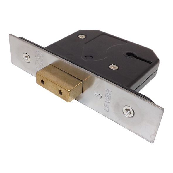ZURD364SS  064mm [044mm]  Satin Stainless  Zoo Hardware Retro Fit 3 Lever Deadlock [Union 2177]