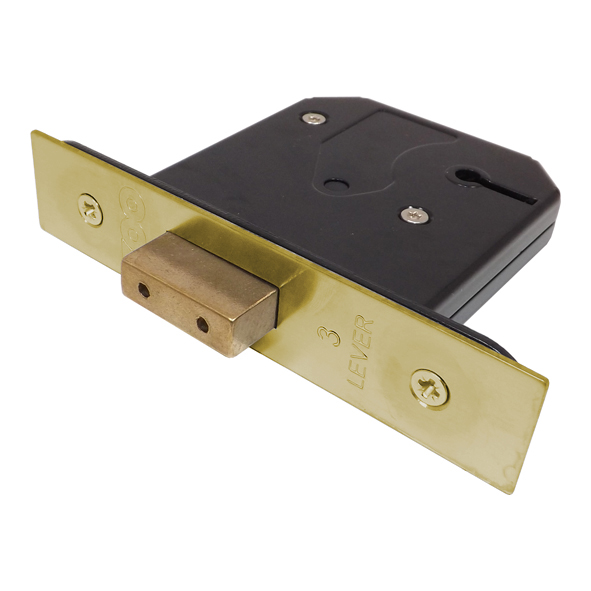 ZURD376PVD  076mm [057mm]  PVD Brass  Zoo Hardware Retro Fit 3 Lever Deadlock [Union 2177]