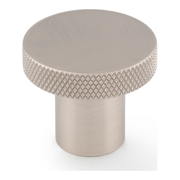 AW802-30-SN  30mm  Satin Nickel  Alexander & Wilks Hanover Knurled Cabinet Knob