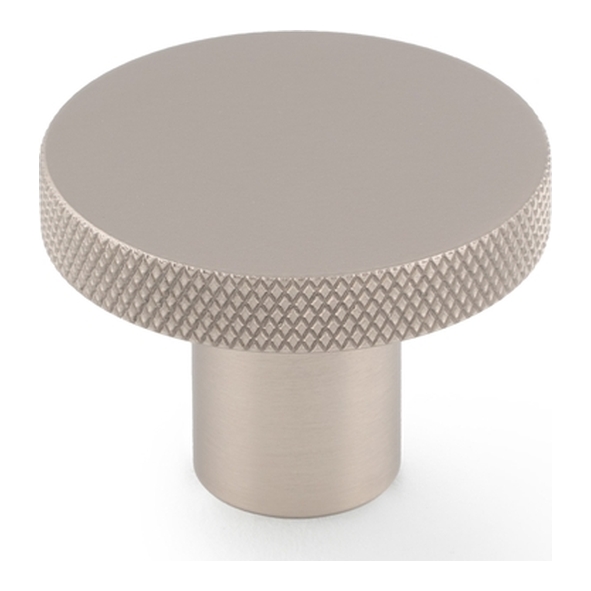 AW802-38-SN  38mm  Satin Nickel  Alexander & Wilks Hanover Knurled Cabinet Knob