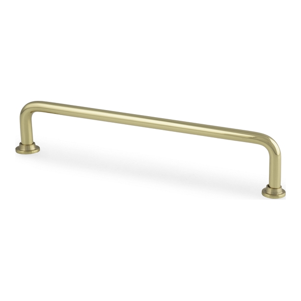 AW811-160-PB  07mm Ø x 160mm c/c  Polished Brass  Alexander & Wilks Scandi D Cabinet Pull