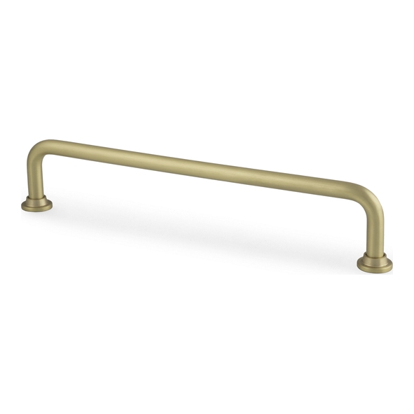 AW811-160-SB  07mm Ø x 160mm c/c  Satin Brass  Alexander & Wilks Scandi D Cabinet Pull