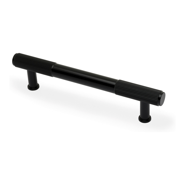 AW854R-128-BL  128mm c/c  Black  Alexander & Wilks Washington Reeded T-Bar Cabinet Handle