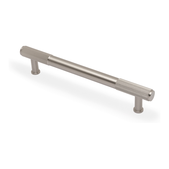 AW854R-160-SN  160mm c/c  Satin Nickel  Alexander & Wilks Washington Reeded T-Bar Cabinet Handle