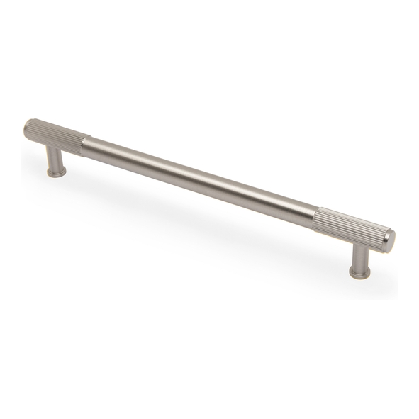 AW854R-224-SN  224mm c/c  Satin Nickel  Alexander & Wilks Washington Reeded T-Bar Cabinet Handle