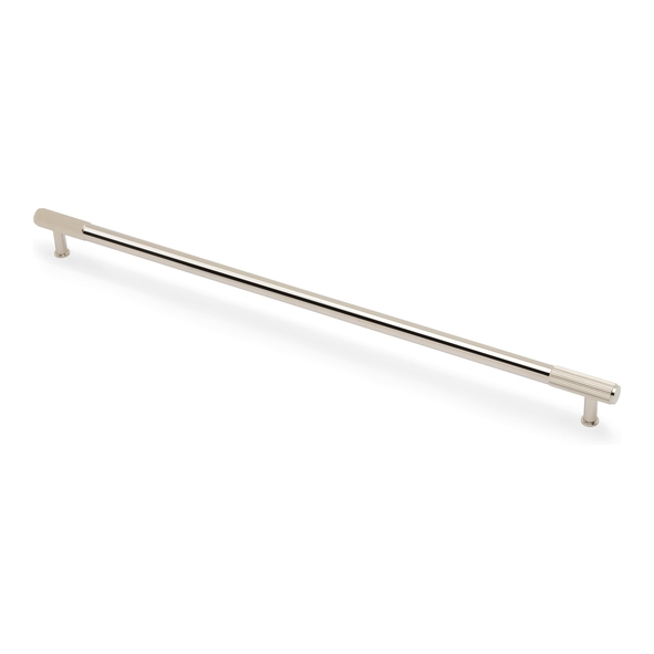AW854R-448-PNPVD  448mm c/c  Polished Nickel  Alexander & Wilks Washington Reeded T-Bar Cabinet Handle