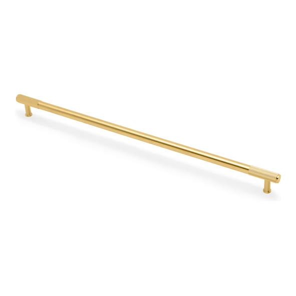 AW854R-448-SBPVD  448mm c/c  Satin Brass  Alexander & Wilks Washington Reeded T-Bar Cabinet Handle