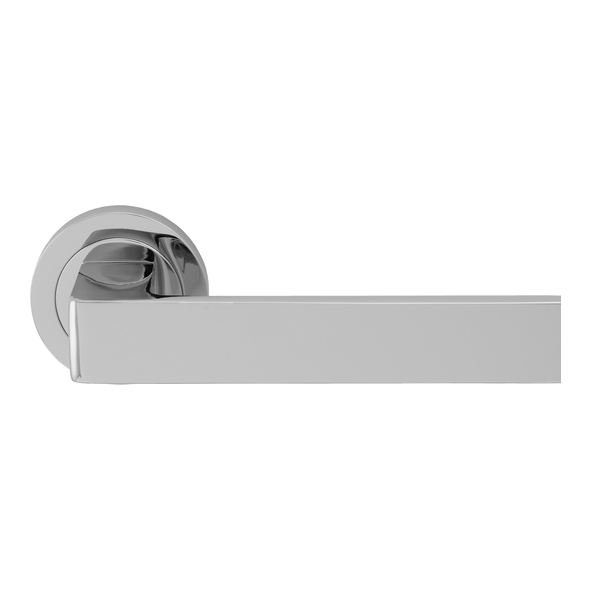 EUL010CP  Polished Chrome  Carlisle Brass Finishes Sasso Levers On Round Roses