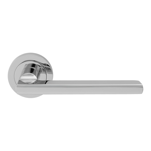 EUL030CP  Polished Chrome  Carlisle Brass Finishes Trentino Levers On Round Roses